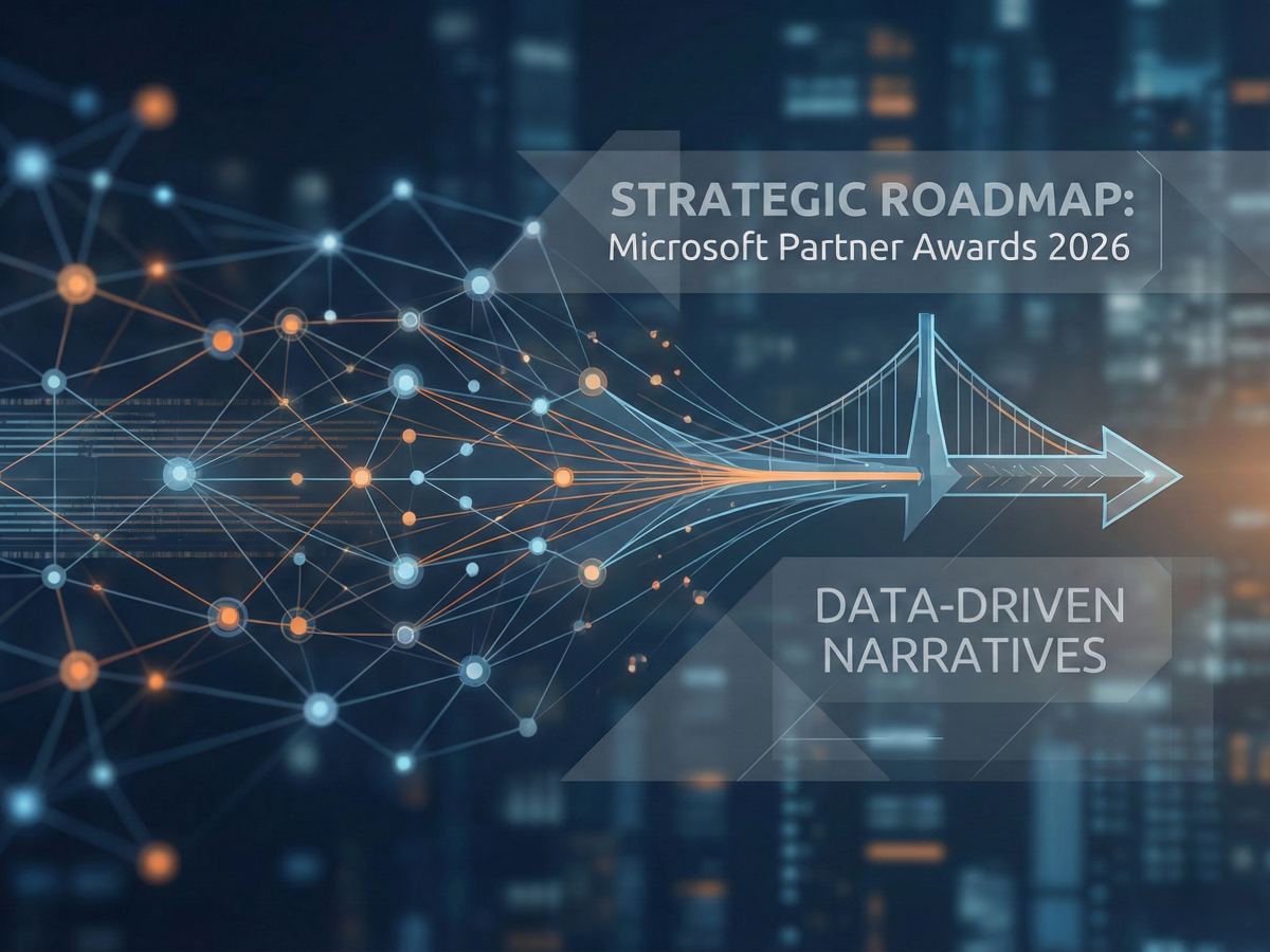 Graphic of a bridge transforming into an arrow representing a strategic award roadmap