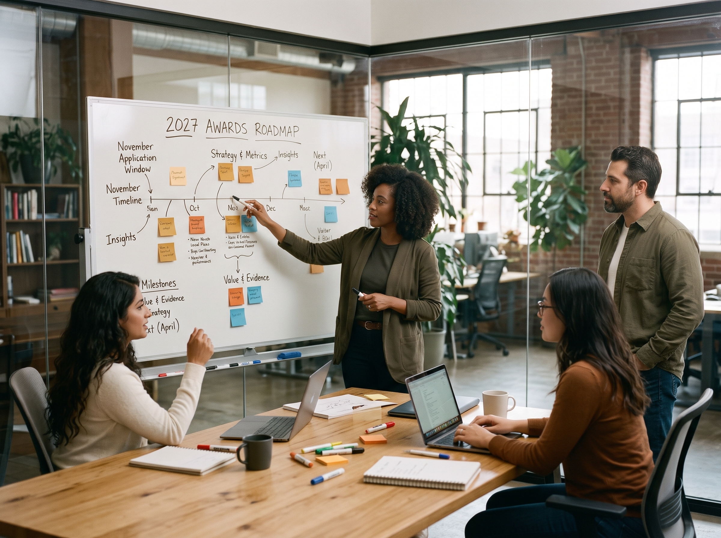 A creative team strategizing for the 2027 Google Partner Awards